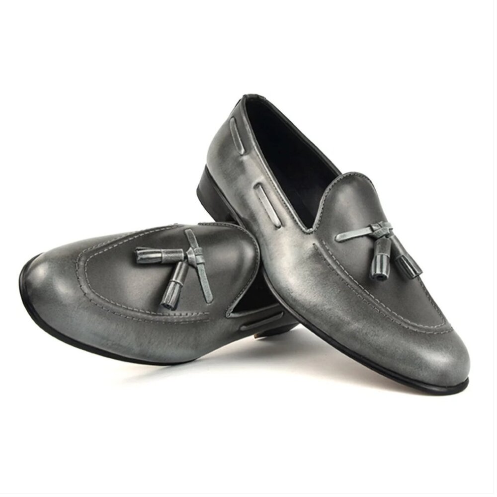 Tassel Loafer by Caballero - BURNISHED GREY NWT new in box